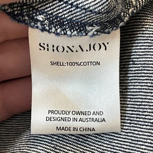 Shona Joy Womens Sz 12 Rita Patch Pocket Mini Dress in Deep Indigo Dark Wash NEW - Picture 9 of 10